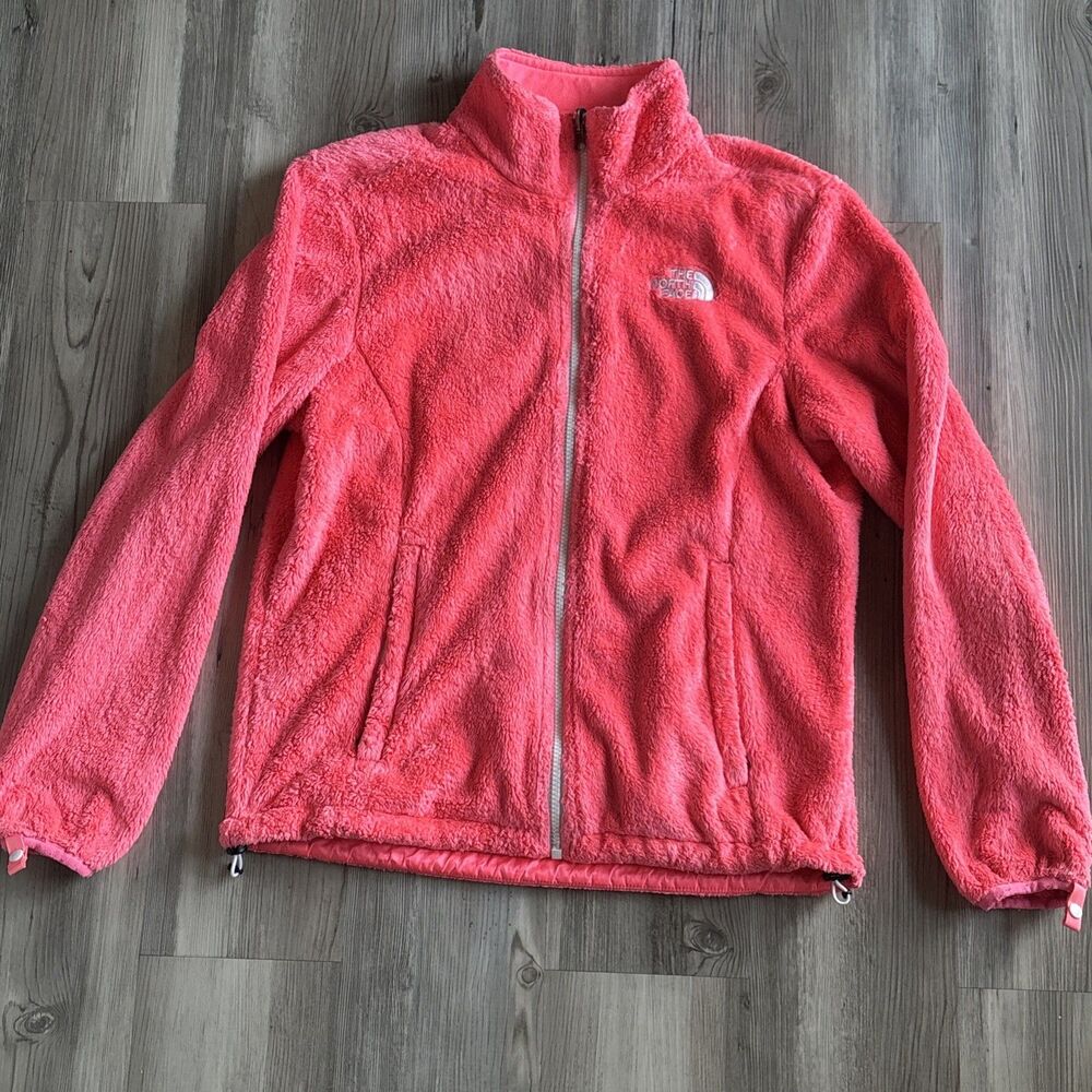 North Face Women's Pink Fleece Jacket Full Zip Size Medium